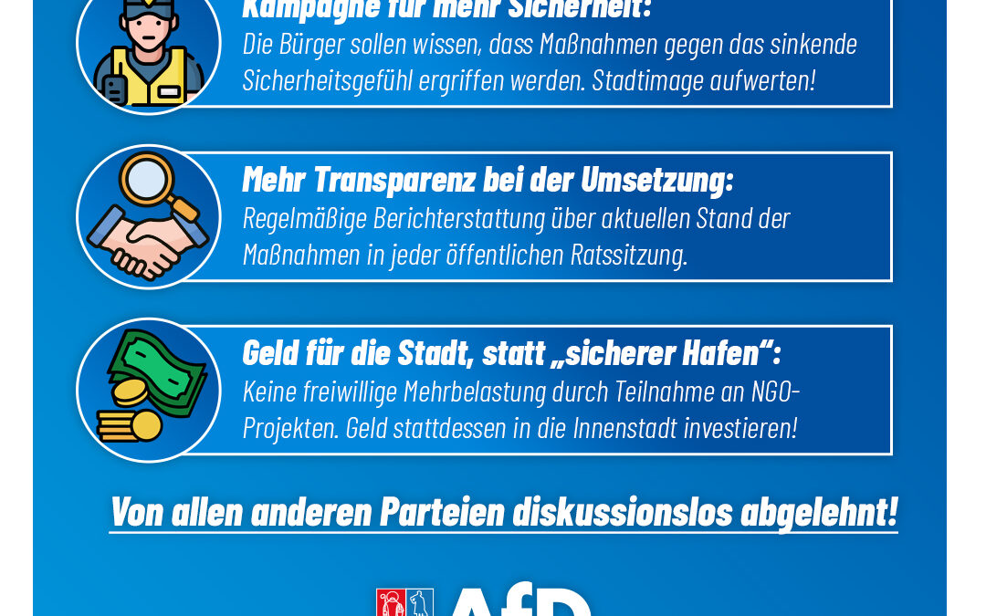 Antrag zum Stärkungspaket Innenstadt 2.0 diskussionslos abgelehnt!