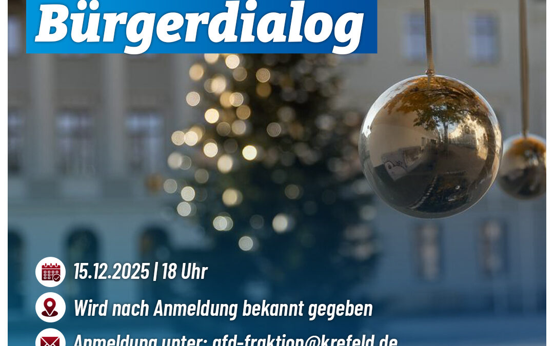 Einladung zum weihnachtlichen Bürgerdialog am 15.12.2025